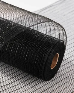 WeRChristmas Black Mesh With Black Foil, 9 M