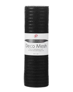 WeRChristmas Black Mesh With Black Foil, 9 M