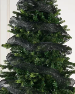 WeRChristmas Black Mesh With Black Foil, 9 M