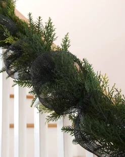 WeRChristmas Black Mesh With Black Foil, 9 M
