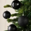 WeRChristmas Black Shatterproof Baubles, 9 Pack, 10 Cm