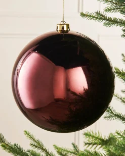 WeRChristmas Burgundy Large Gloss Shatterproof Bauble, 20 Cm