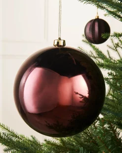 WeRChristmas Burgundy Large Gloss Shatterproof Bauble, 20 Cm