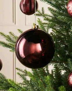 WeRChristmas Burgundy Large Gloss Shatterproof Bauble, 15 Cm