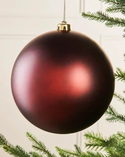 WeRChristmas Burgundy Large Matt Shatterproof Bauble, 20 Cm