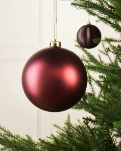 WeRChristmas Burgundy Large Matt Shatterproof Bauble, 15 Cm