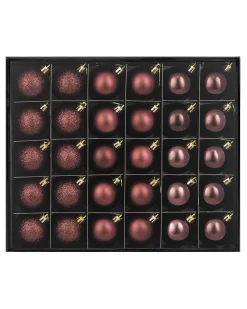 WeRChristmas Burgundy Shatterproof Bauble, 50 Pack