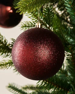 WeRChristmas Burgundy Shatterproof Baubles, 9 Pack, 10 Cm