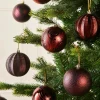 WeRChristmas Burgundy Shatterproof Baubles, 16 Pack, 8 Cm