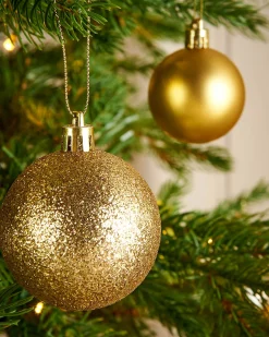 WeRChristmas Christmas Gold Shatterproof Bauble, 50 Pack