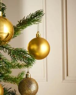 WeRChristmas Christmas Gold Shatterproof Bauble, 50 Pack