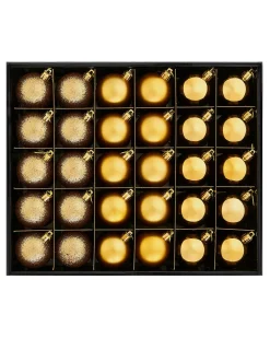 WeRChristmas Christmas Gold Shatterproof Bauble, 50 Pack
