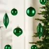WeRChristmas Christmas Green Glass Baubles, 20 Pack