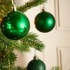 WeRChristmas Christmas Green Shatterproof Bauble, 50 Pack