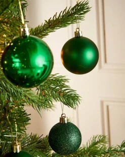WeRChristmas Christmas Green Shatterproof Bauble, 50 Pack