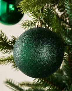 WeRChristmas Christmas Green Shatterproof Baubles, 9 Pack, 10 Cm