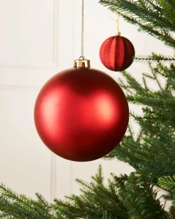 WeRChristmas Christmas Red Large Matt Shatterproof Bauble, 15 Cm