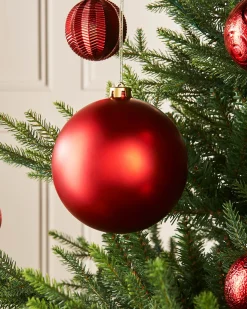 WeRChristmas Christmas Red Large Matt Shatterproof Bauble, 15 Cm