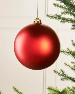 WeRChristmas Christmas Red Large Matt Shatterproof Bauble, 15 Cm
