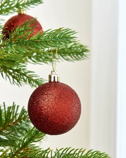WeRChristmas Christmas Red Shatterproof Bauble, 50 Pack