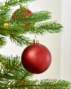 WeRChristmas Christmas Red Shatterproof Bauble, 50 Pack