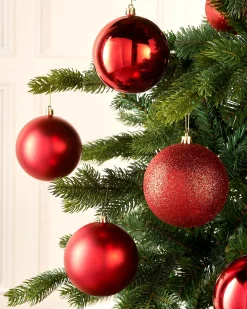 WeRChristmas Christmas Red Shatterproof Baubles, 9 Pack, 10 Cm