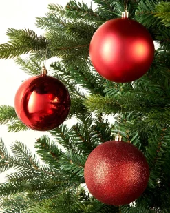 WeRChristmas Christmas Red Shatterproof Baubles, 9 Pack, 10 Cm