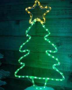 WeRChristmas Christmas Tree Rope Light Silhouette, 48 Cm