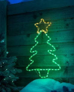 WeRChristmas Christmas Tree Rope Light Silhouette, 48 Cm