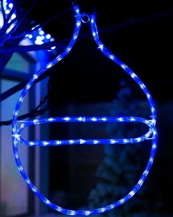 WeRChristmas Connectable Bauble Rope Light Silhouette, Blue, 54cm