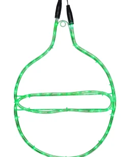 WeRChristmas Connectable Bauble Rope Light Silhouette, Green, 54cm