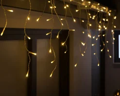 WeRChristmas Connectable Icicle 100 LED Christmas Lights, Warm White