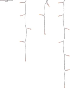 WeRChristmas Connectable Icicle 100 LED Christmas Lights, Warm White