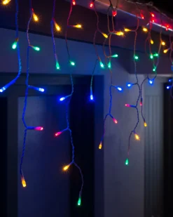 WeRChristmas Connectable Icicle 100 LED Christmas Lights, Multi-Coloured