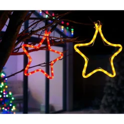 WeRChristmas Connectable Star Rope Light Silhouette, Red, 32 Cm