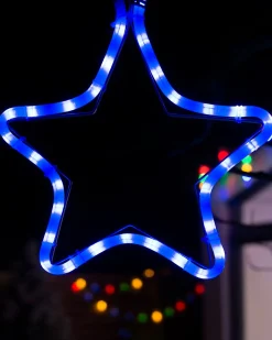 WeRChristmas Connectable Star Rope Light Silhouette, Blue, 32 Cm