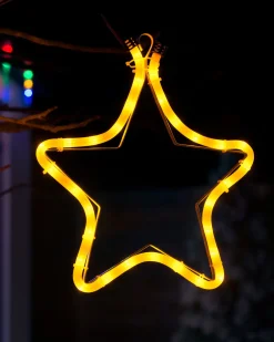 WeRChristmas Connectable Star Rope Light Silhouette, Yellow, 32 Cm