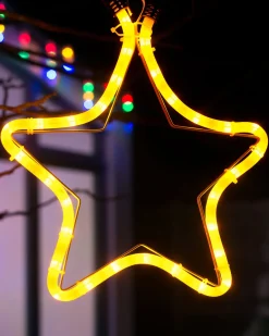 WeRChristmas Connectable Star Rope Light Silhouette, Yellow, 32 Cm