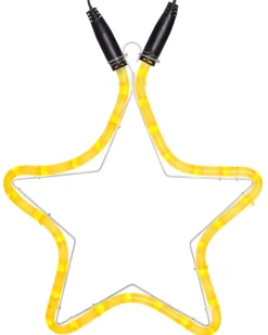 WeRChristmas Connectable Star Rope Light Silhouette, Yellow, 32 Cm