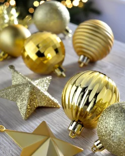 WeRChristmas Copper Shatterproof Baubles Set, 42 Pack