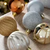 WeRChristmas Copper/Champagne Shatterproof Baubles, 48 Pack