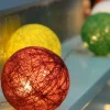 WeRChristmas Cotton Ball 20 LED Light String, 1.5 M
