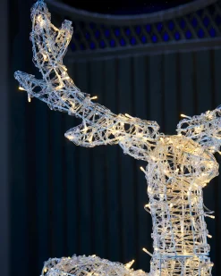 WeRChristmas 3D Acrylic Reindeer Decoration, 122 Cm