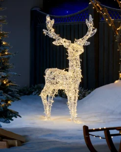 WeRChristmas 3D Acrylic Reindeer Decoration, 122 Cm