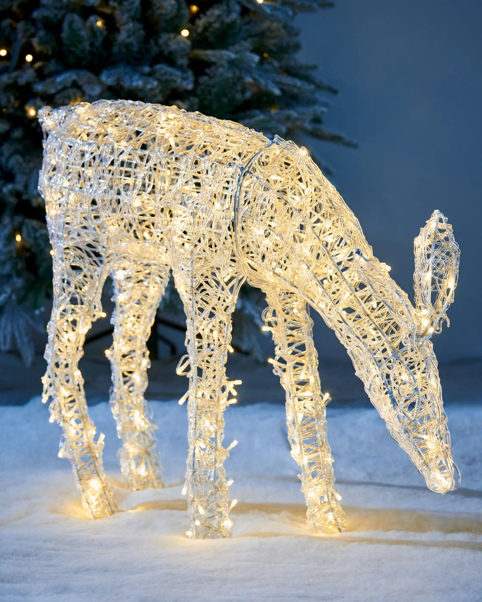 WeRChristmas 3D Acrylic Reindeer Decoration, 90 Cm