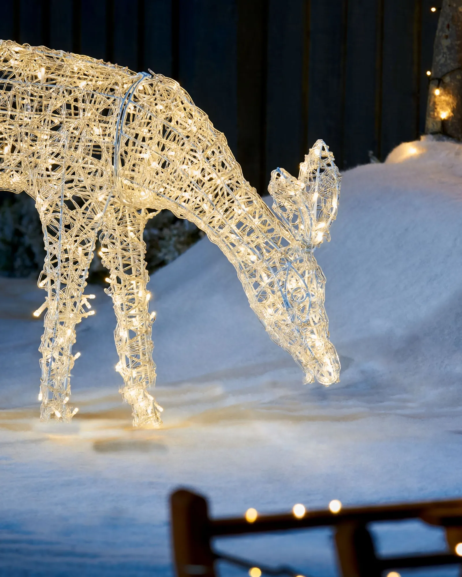 WeRChristmas 3D Acrylic Reindeer Decoration, 90 Cm