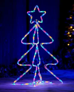 WeRChristmas 3D Christmas Tree Rope Light Silhouette, 80 Cm