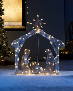 WeRChristmas 2D Mesh Nativity Set, 130 Cm