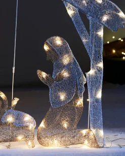 WeRChristmas 2D Mesh Nativity Set, 130 Cm