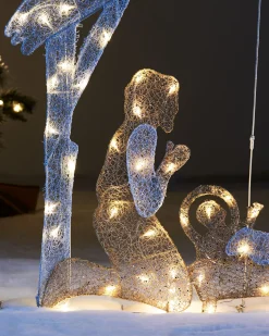 WeRChristmas 2D Mesh Nativity Set, 130 Cm
